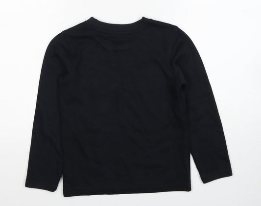 George Boys Black Polyester Pullover Sweatshirt Size 6-7 Years Pullover