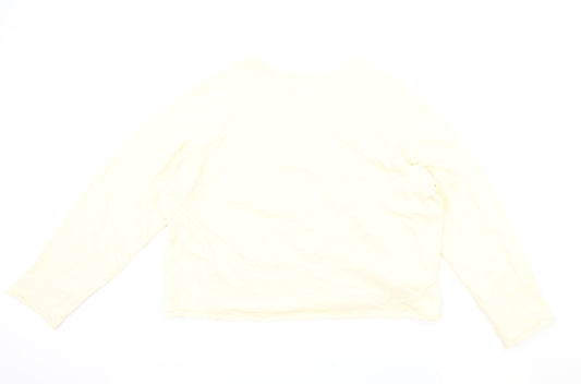 Marks and Spencer Womens Orange Cotton Pullover Sweatshirt Size 18 Pullover