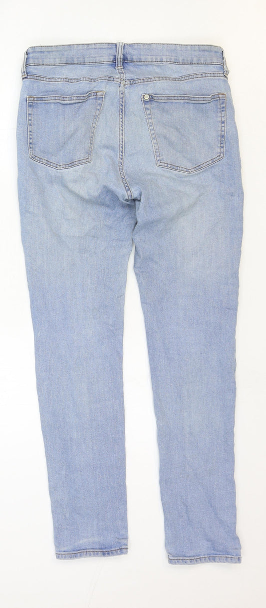 Skinny & Denim Mens Blue Cotton Skinny Jeans Size 32 in Regular Zip