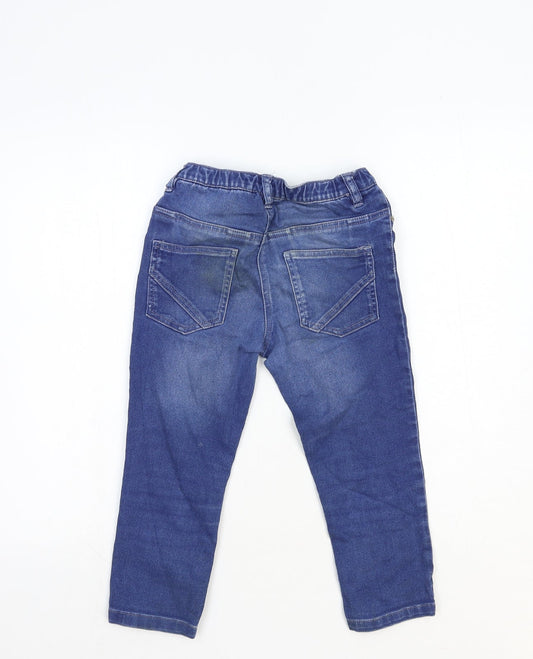 NEXT Girls Blue Cotton Skinny Jeans Size 9 Years Regular