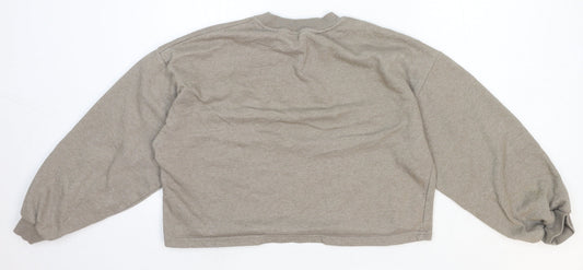 Primark Womens Brown Cotton Pullover Sweatshirt Size 6 Pullover - Cropped