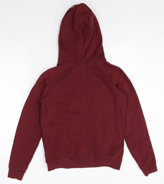 Jack Wills Womens Purple Cotton Full Zip Hoodie Size 8 Zip