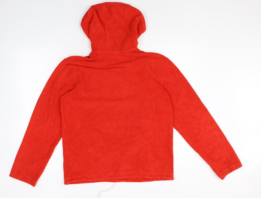Milton Womens Red Polyamide Pullover Hoodie Size L Zip