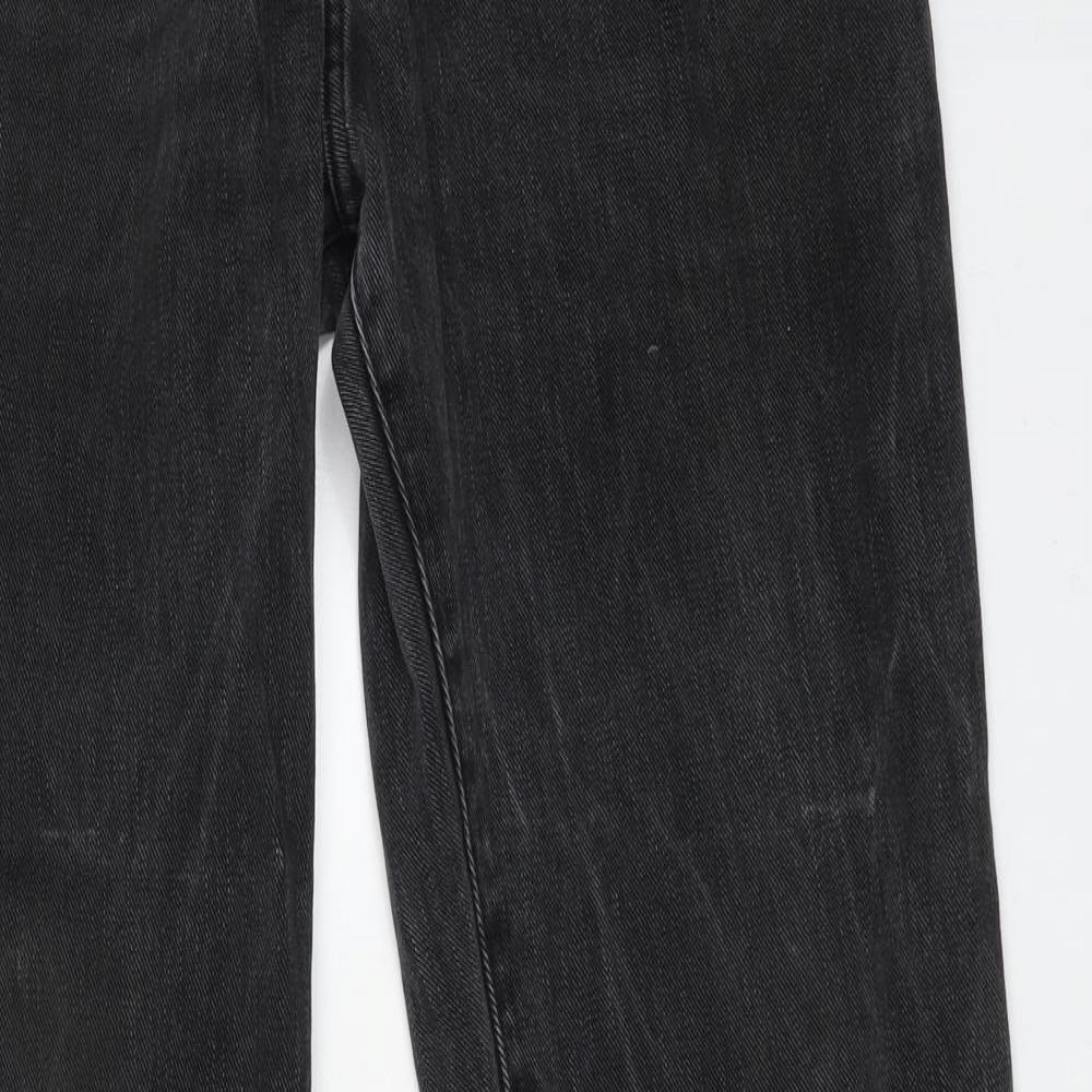 Burberry Mens Black Cotton Straight Jeans Size 32 in L32 in Regular Button