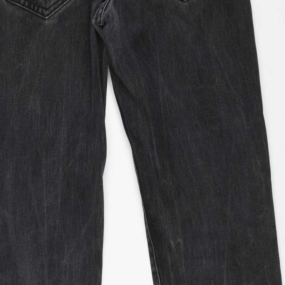 Burberry Mens Black Cotton Straight Jeans Size 32 in L32 in Regular Button
