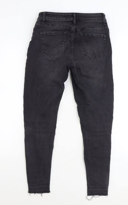 Nine Womens Black Cotton Skinny Jeans Size 6 Regular Zip