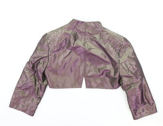 John Charles Womens Purple Jacket Blazer Size S