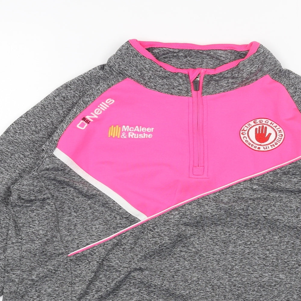 O'Neills Womens Grey Polyester Pullover Sweatshirt Size 12 Zip