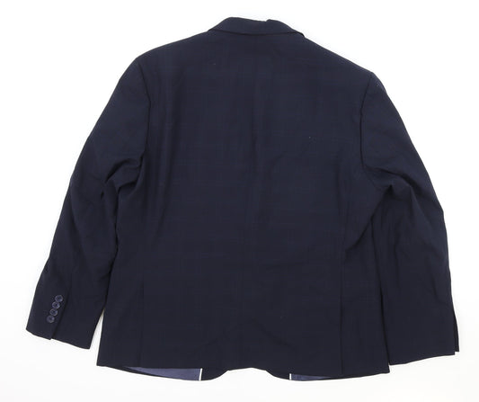 Marks and Spencer Mens Blue Wool Jacket Suit Jacket Size 2XL Regular