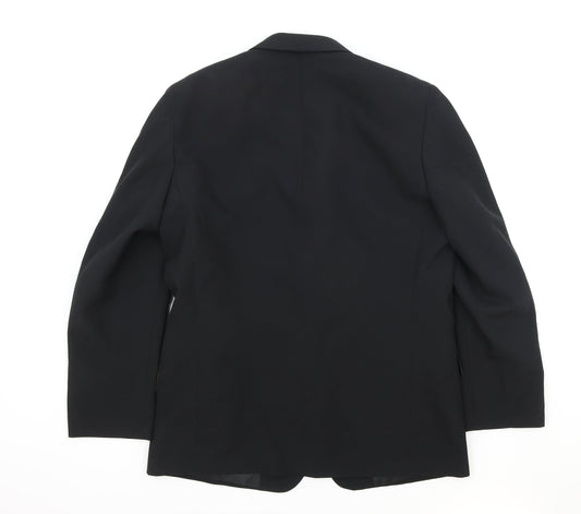 Lincroft Mens Black Polyester Jacket Suit Jacket Size 40 Regular