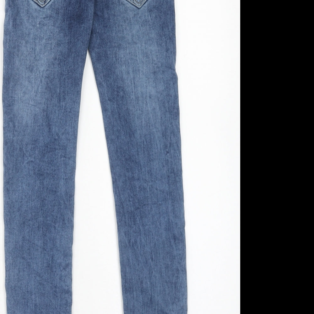 Cost:bart Womens Blue Cotton Skinny Jeans Size 24 in Regular Zip