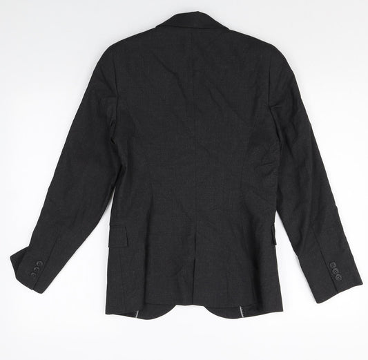 EVERYONE Womens Black Polyacrylate Fibre Jacket Blazer Size 10