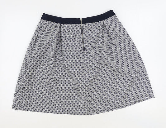 RESERVED Womens Black Geometric Polyester Tulip Skirt Size 14 Zip