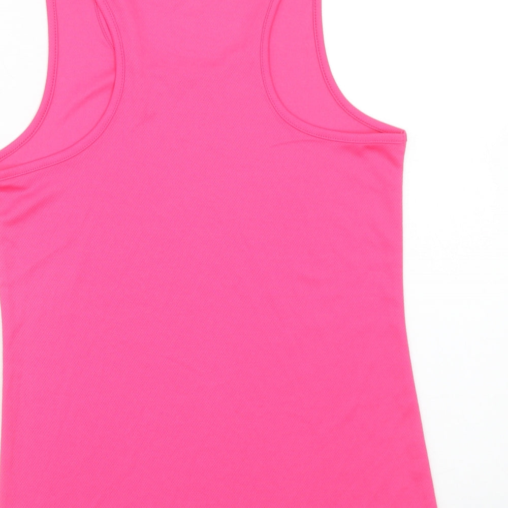 Fruit of the Loom Womens Pink Polyester Basic Tank Size S Scoop Neck Pullover