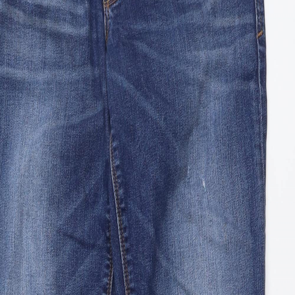 Gap Womens Blue Cotton Straight Jeans Size 28 in L31 in Regular Button