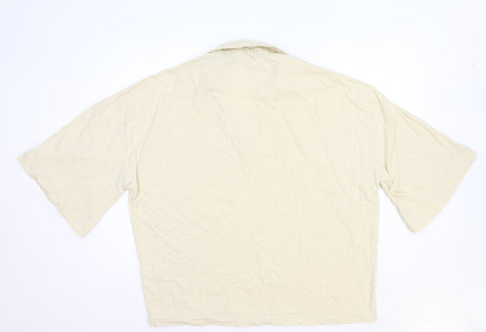 ASOS Womens Ivory Cotton Basic Blouse Size M Collared