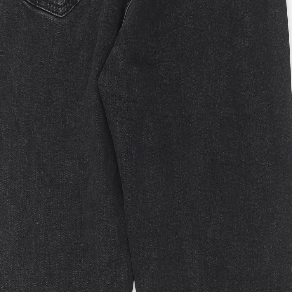 Eighty Eight Womens Black Cotton Straight Jeans Size 36 in Regular Zip