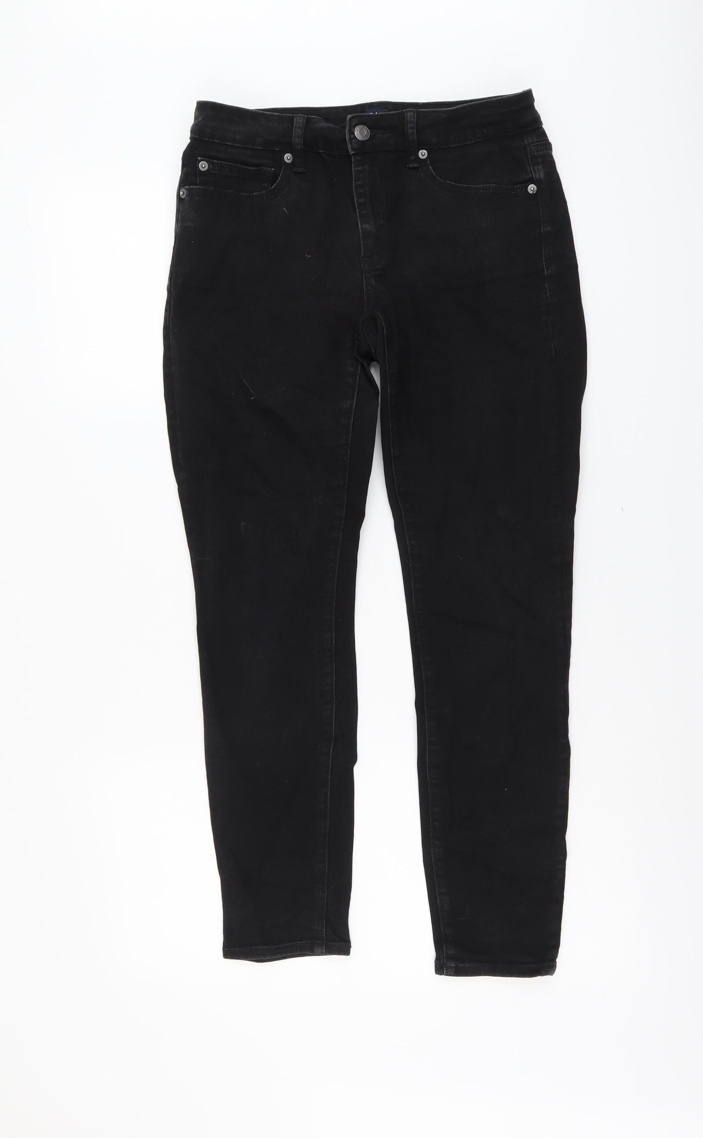 Gap Womens Black Cotton Skinny Jeans Size 28 in L28 in Regular Button
