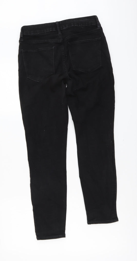 Gap Womens Black Cotton Skinny Jeans Size 28 in L28 in Regular Button