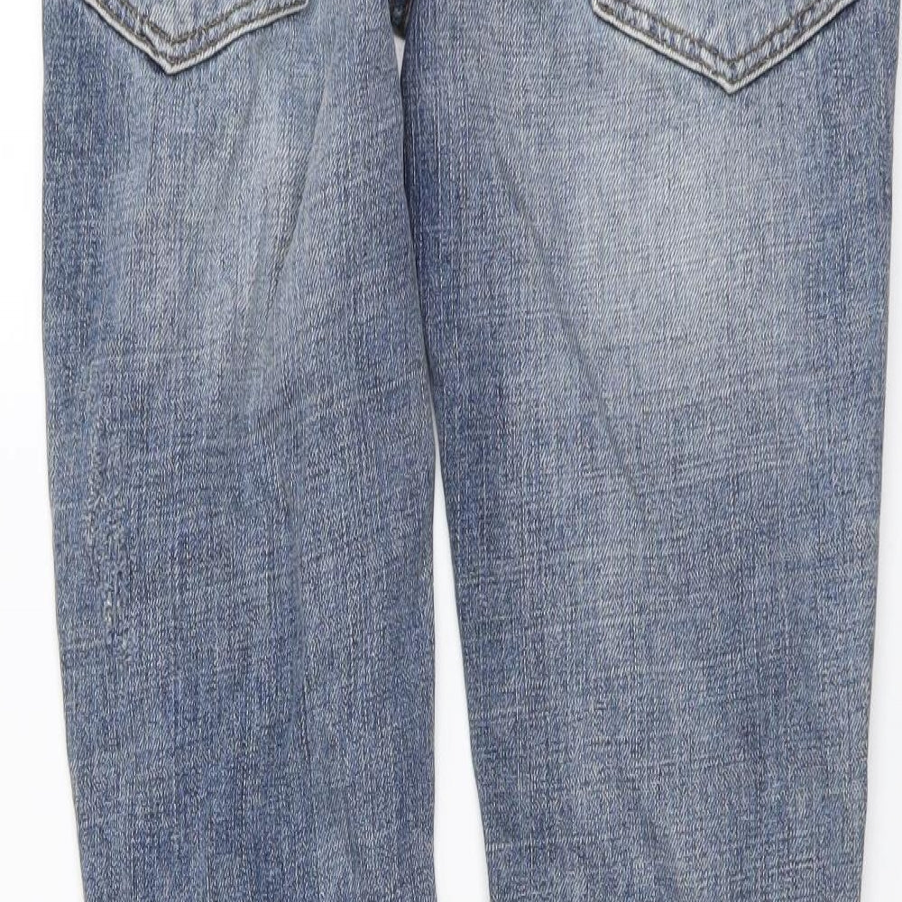 Criminal Damage Mens Blue Cotton Skinny Jeans Size 28 in L33 in Regular Button