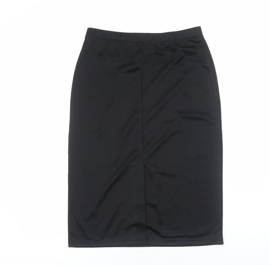 Wardrobe Womens Black Polyester Straight & Pencil Skirt Size 12