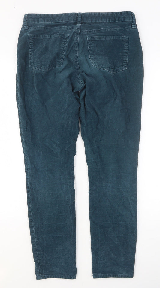 Gap Womens Green Cotton Trousers Size 27 in Slim Button