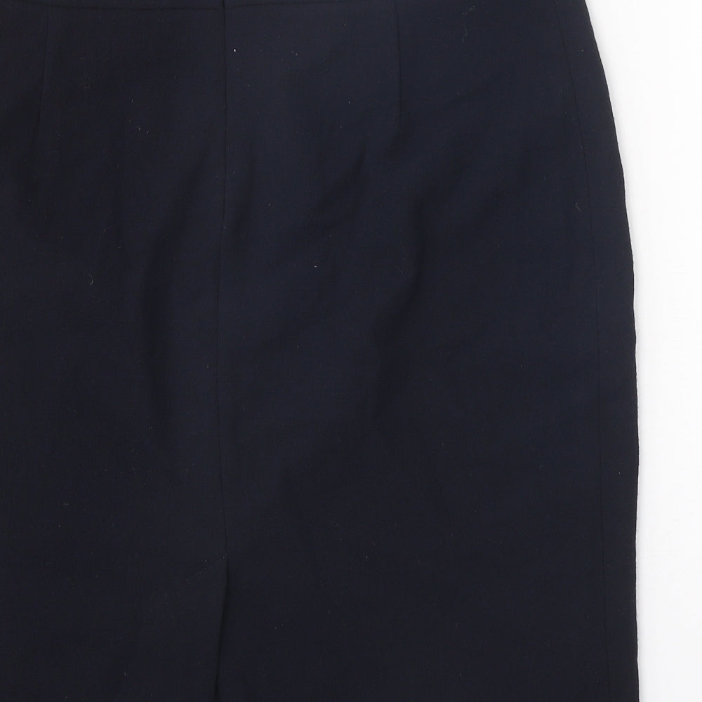 Armani Collezioni Womens Blue Polyester Straight & Pencil Skirt Size 20 Zip