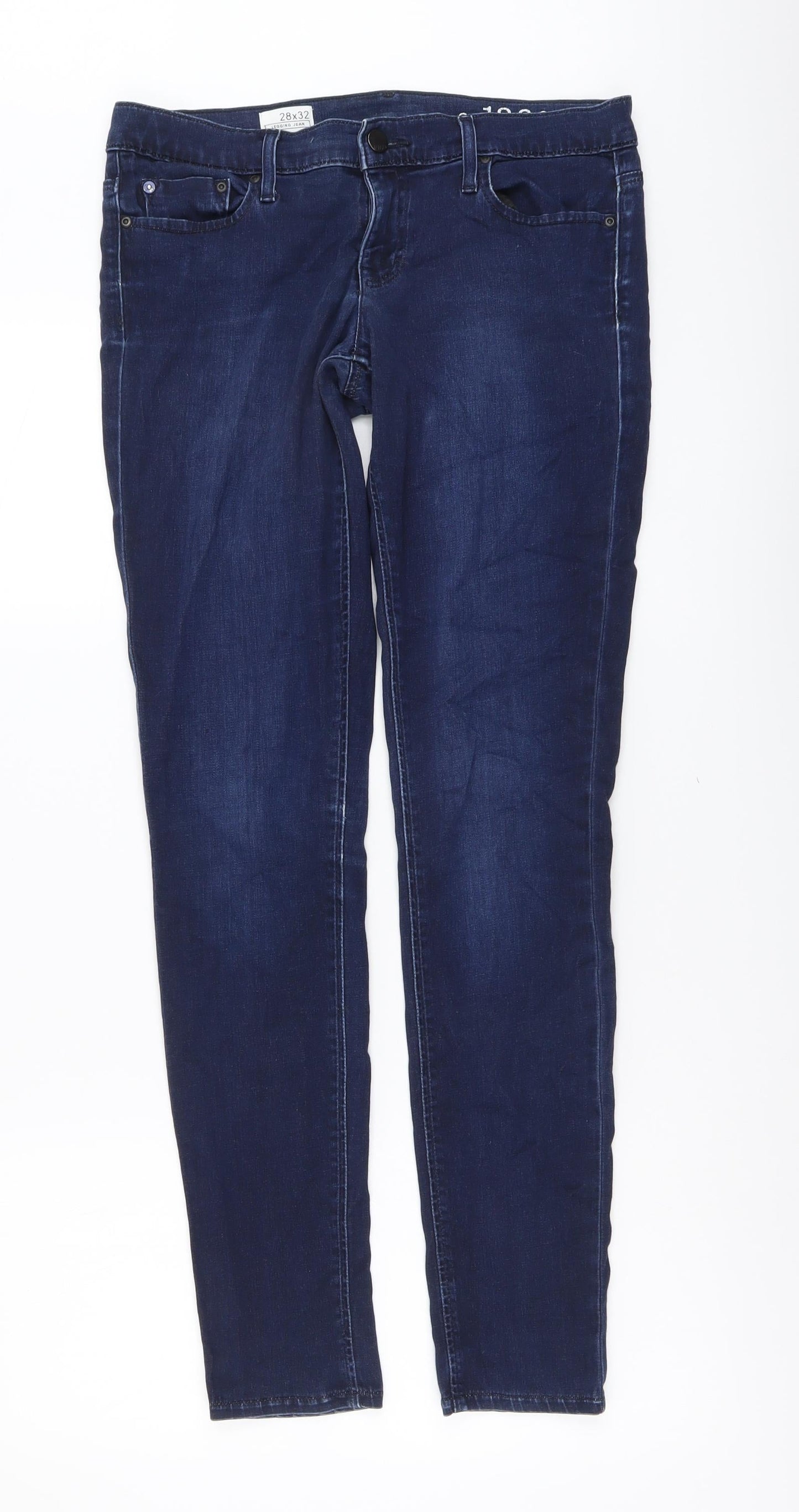 Gap Womens Blue Cotton Skinny Jeans Size 28 in L32 in Regular Button