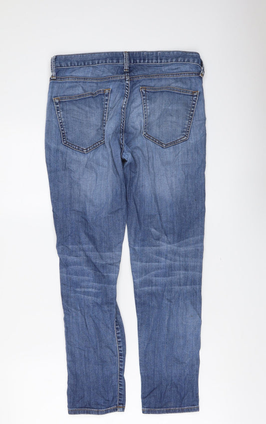 Gap Womens Blue Cotton Straight Jeans Size 26 in L27 in Regular Button