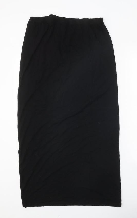 Preworn Womens Black Polyester Straight & Pencil Skirt Size 30 in