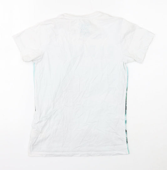 West Coast Boys White Cotton Basic T-Shirt Size 10 Years Round Neck Pullover - Paradise