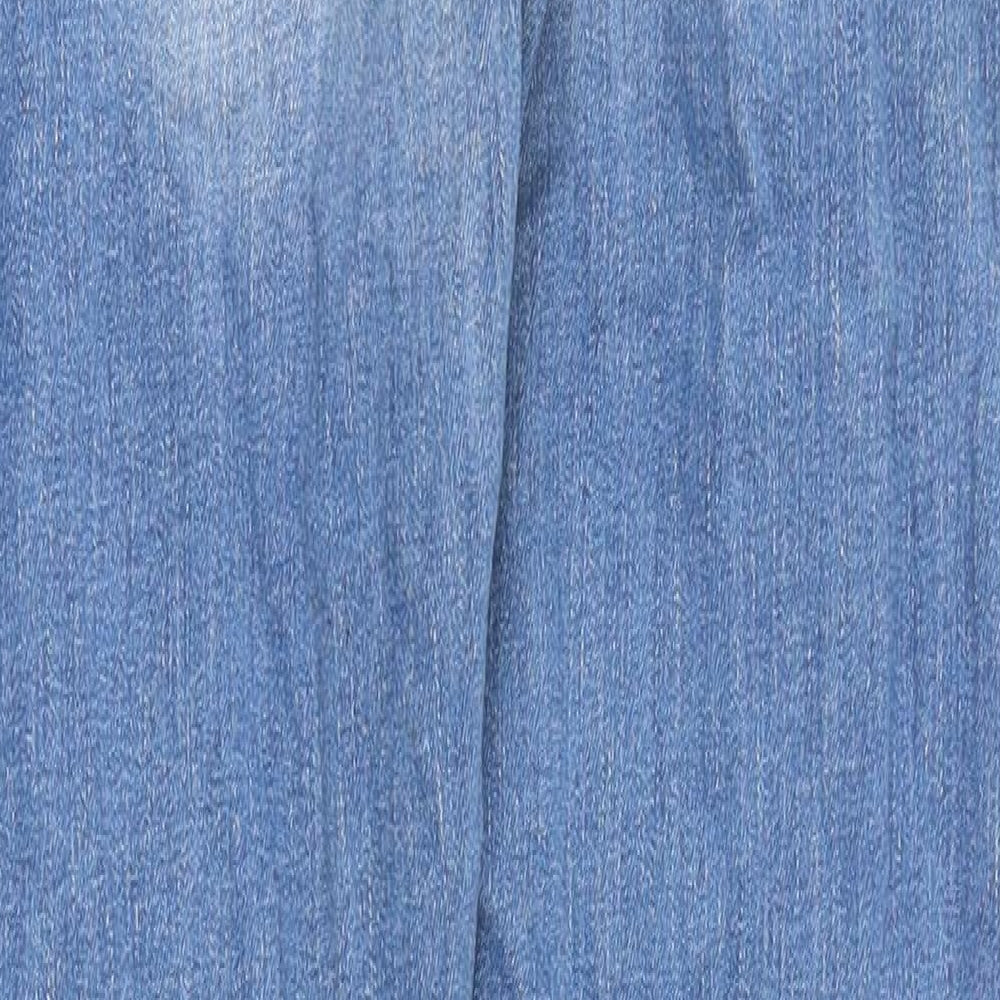 Preworn Womens Blue Cotton Skinny Jeans Size 26 in Slim Zip