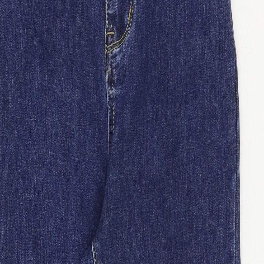 Benetton Womens Blue Cotton Skinny Jeans Size 26 in Regular Zip