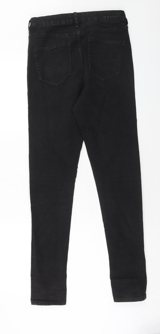 Waven Womens Blue Cotton Skinny Jeans Size 10 Regular Zip