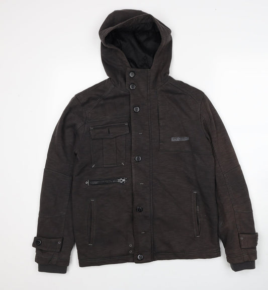Next Mens Brown Anorak Coat Size S Zip