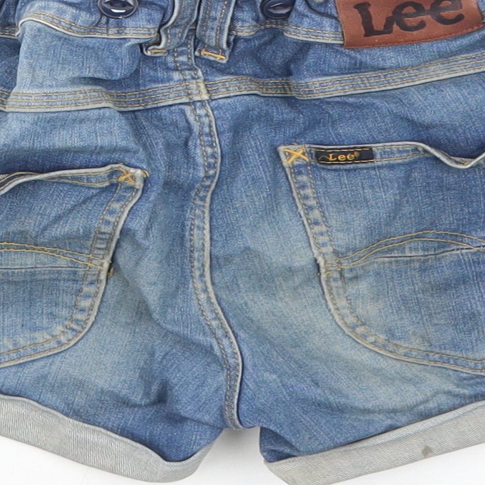 Lee Cooper Girls Blue Cotton Hot Pants Shorts Size 8 Years Regular Zip
