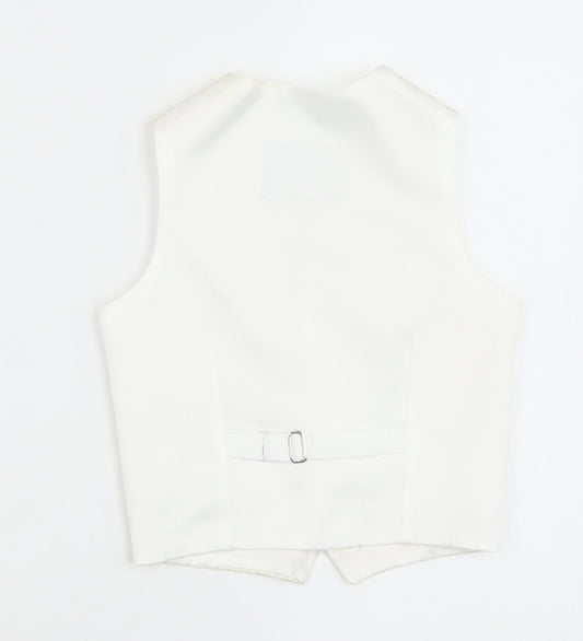 Roberts Boys Ivory Jacket Waistcoat Size 5-6 Years Button - Textured