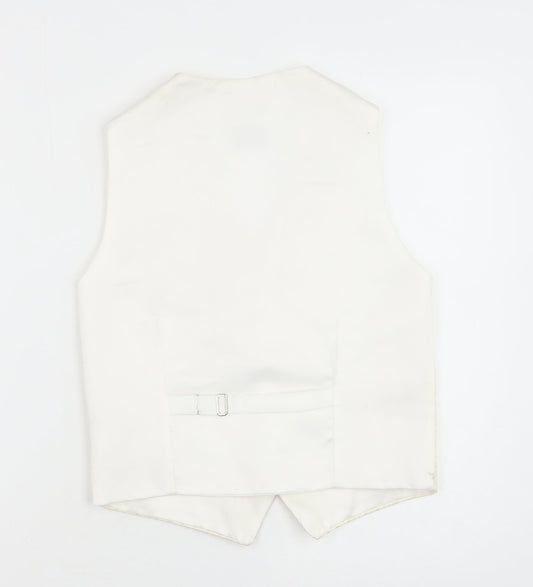 Pronuptia Boys Ivory Jacket Waistcoat Size 11-12 Years Button