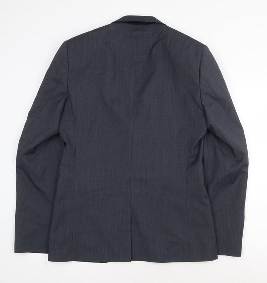 NEXT Mens Blue Polyester Jacket Suit Jacket Size 40 Regular