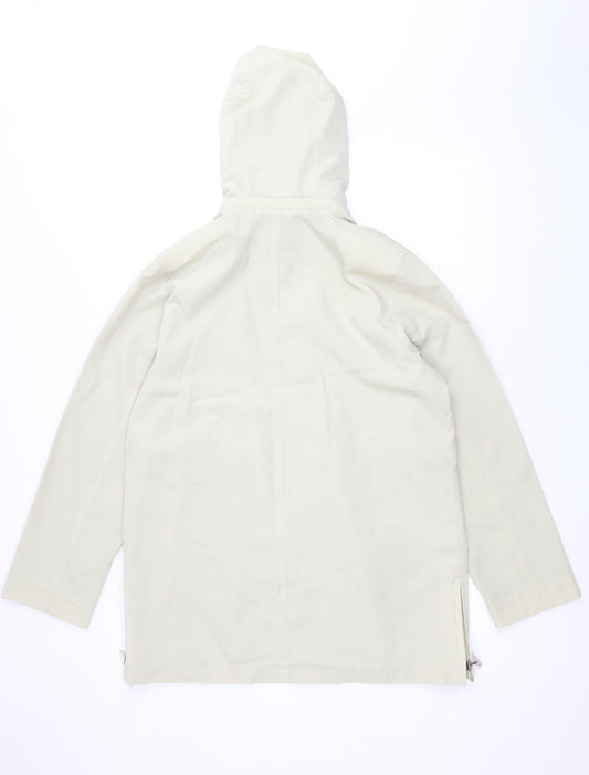 SCL sport Womens Beige Rain Coat Coat Size 8 Zip