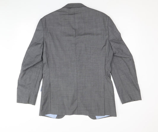 Marks and Spencer Mens Grey Wool Jacket Suit Jacket Size 38 Regular