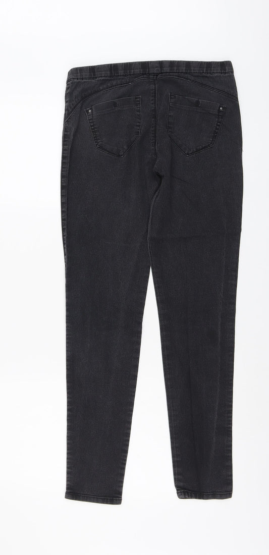Denim & Co. Womens Grey Cotton Jegging Jeans Size 8 L29 in Regular