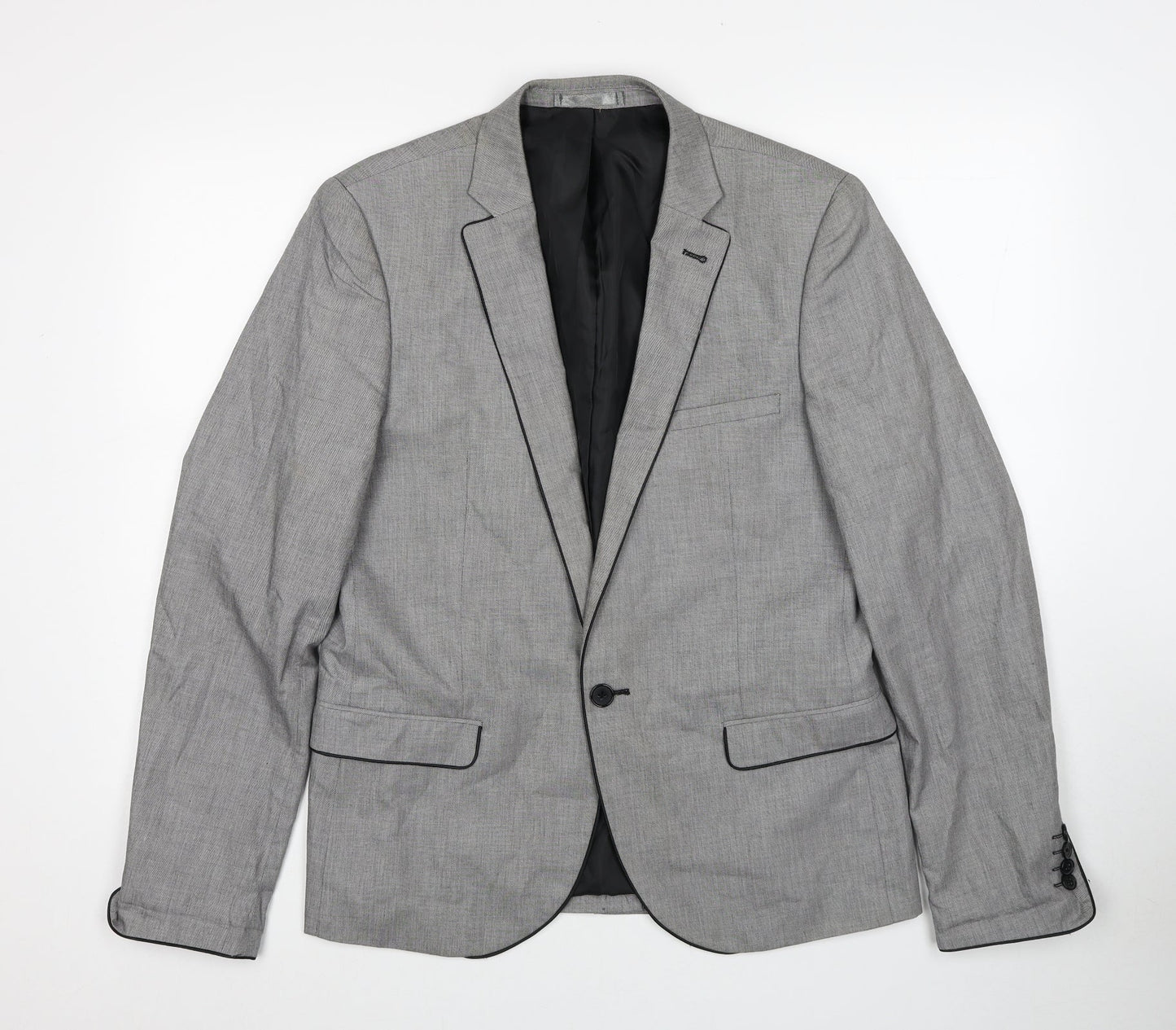Lee Cooper Mens Grey Cotton Jacket Suit Jacket Size M Regular