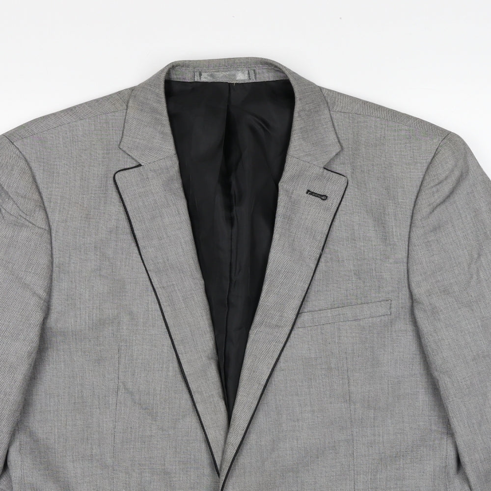 Lee Cooper Mens Grey Cotton Jacket Suit Jacket Size M Regular