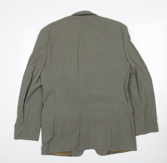 Marks and Spencer Mens Green Wool Jacket Suit Jacket Size M Regular