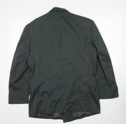Corman Mens Green Polyester Jacket Suit Jacket Size 38 Regular