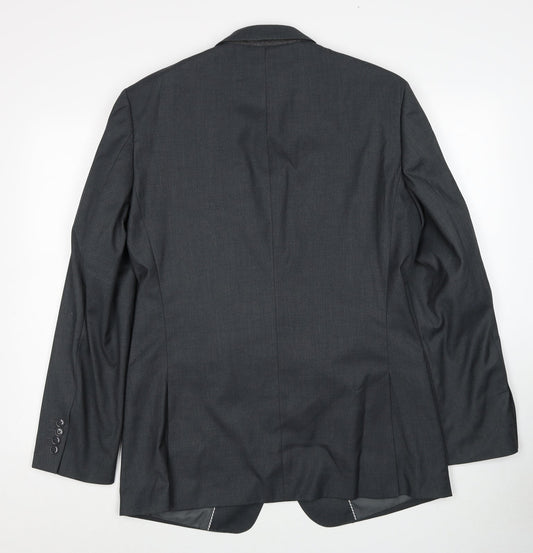 Charlton Grey Mens Grey Polyester Jacket Blazer Size 40 Regular