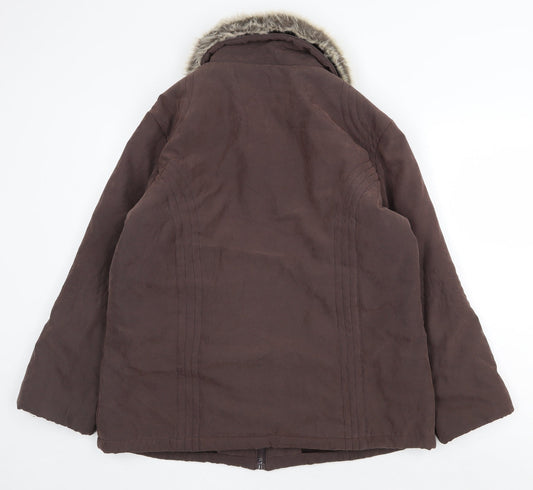 Klassik Womens Brown Jacket Size 18 Zip