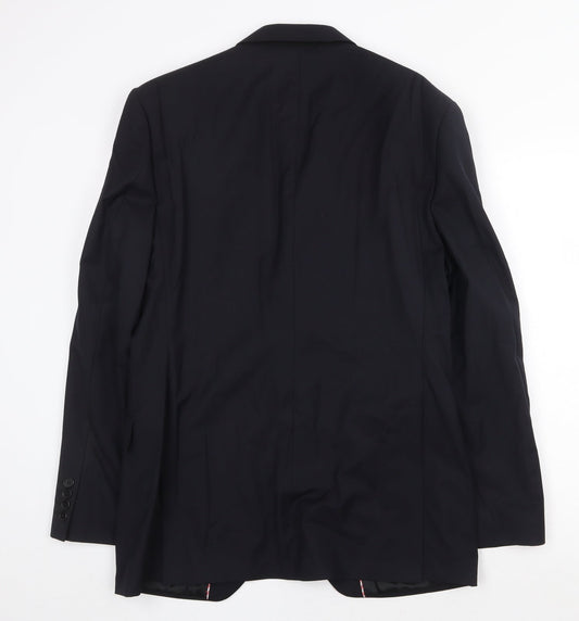 Howick Tailored Mens Black Polyester Jacket Suit Jacket Size 38 Regular