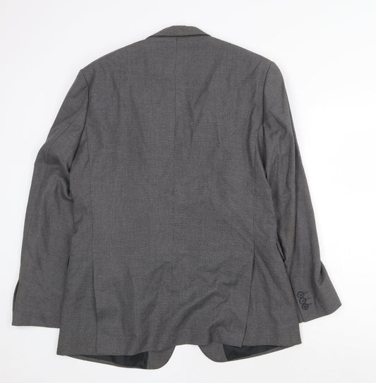 Scott & Taylor Mens Grey Polyester Jacket Suit Jacket Size 40 Regular